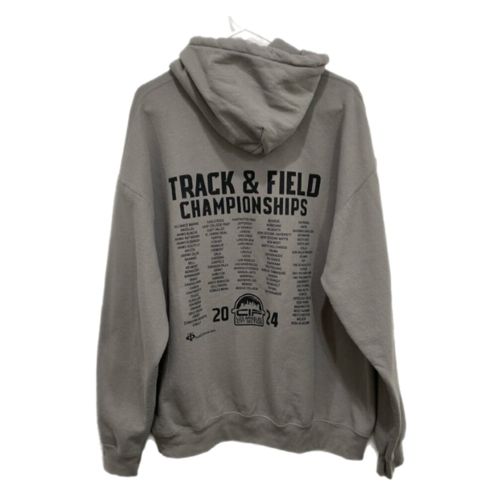 Los Angeles City Section Track & Field Championships 2024 Hoodie Gray XL - Picture 4 of 8